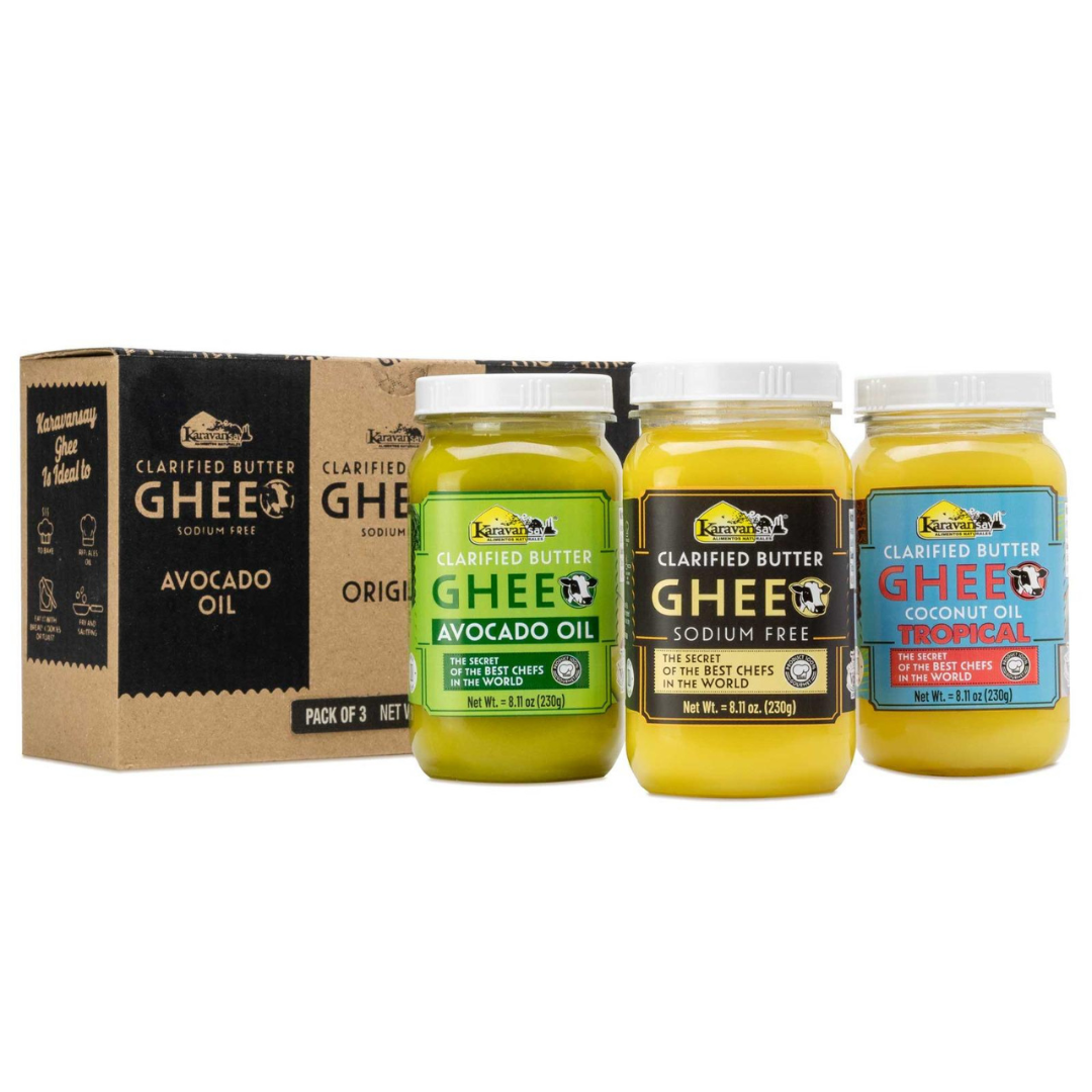 Ghee Pack of Three (Natural - Avocado - Tropical) 24.3 oz(690g)