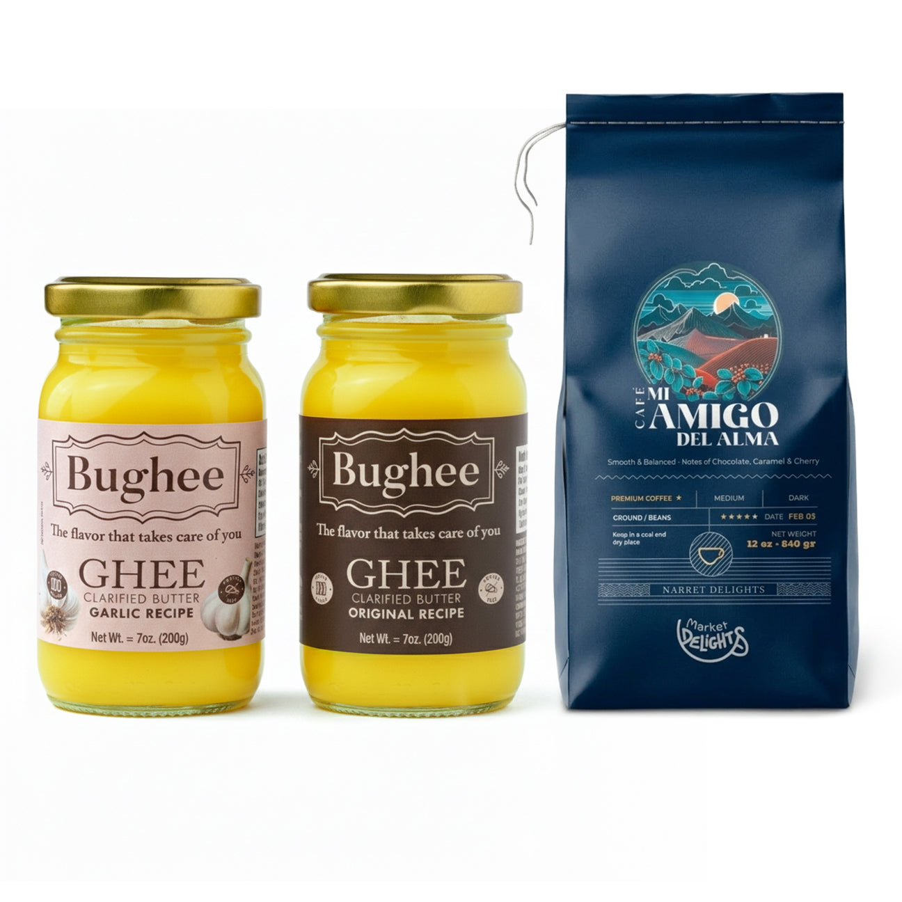 Bughee Pack + 1 Premium Artisan Coffee Mi Amigo del Alma