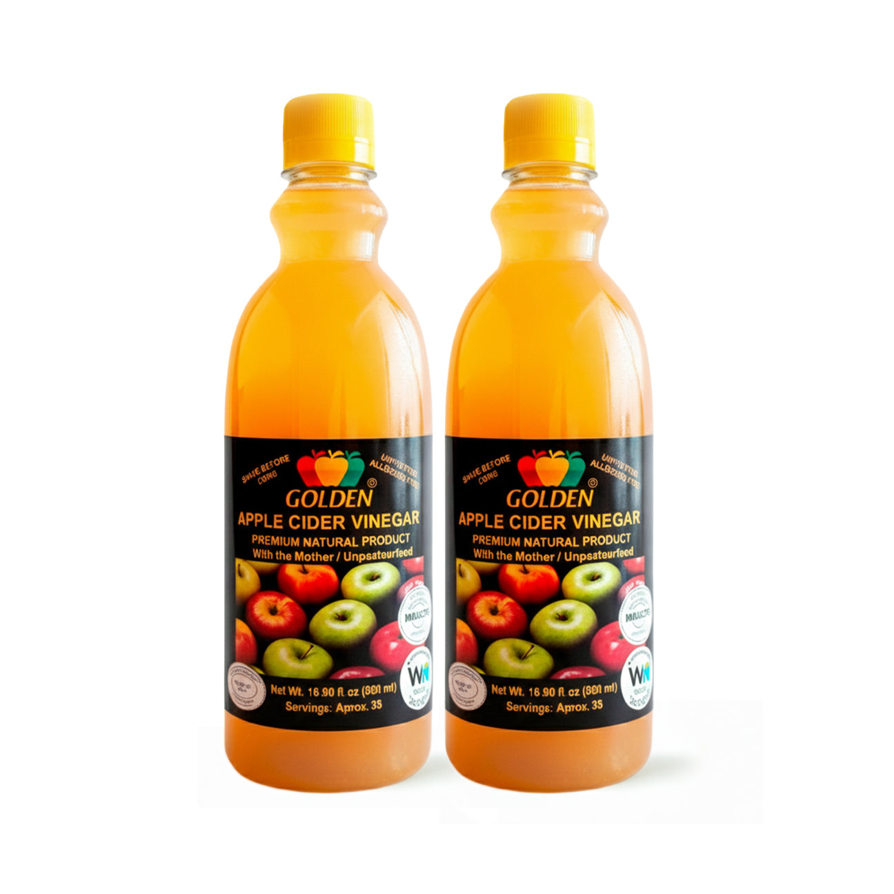 Vinagre de sidra de manzana dorado 16,90 fl.oz (500ml)
