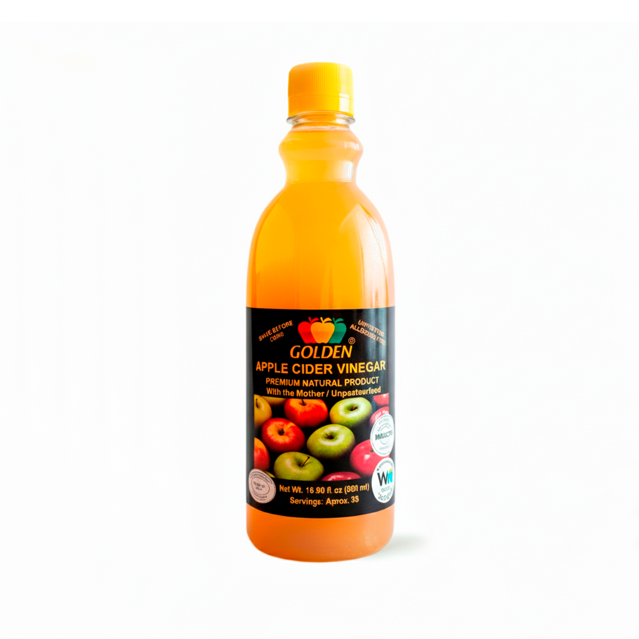 Vinagre de sidra de manzana dorado 16,90 fl.oz (500ml)