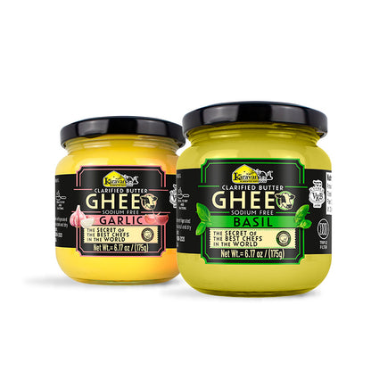 Ghee Pack 1 Basil 6,17Oz + 1 Garlic 6,17Oz
